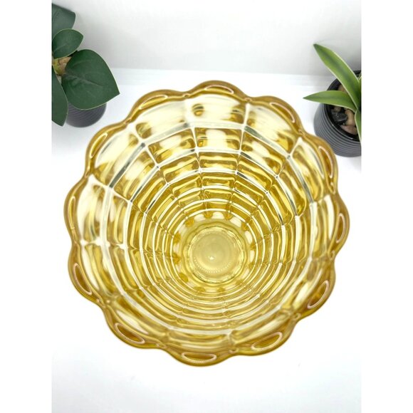 Vintage 40s Cambridge Glass Vase Mandarin Gold Cascade Waterfall - Picture 5 of 10